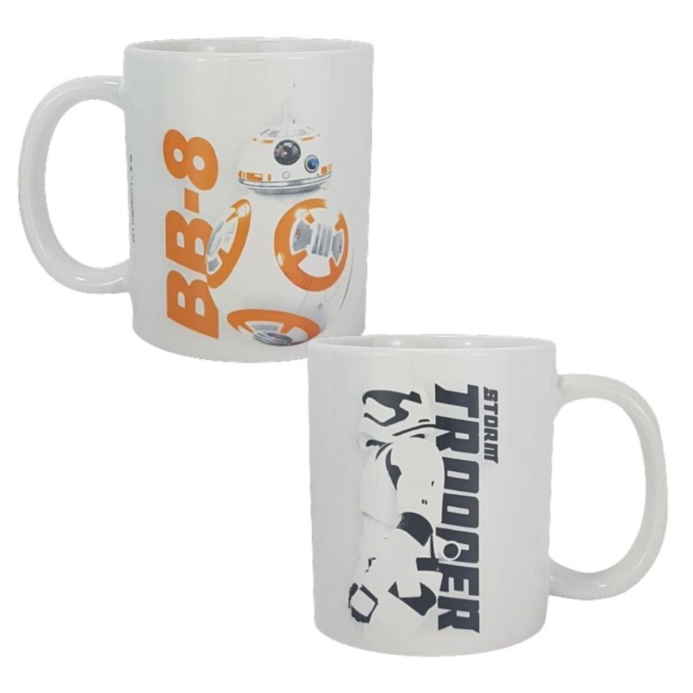 Vintage Star Wars BB-8 Stormtrooper Mug Teacup White Black Orange Lucasfilms
